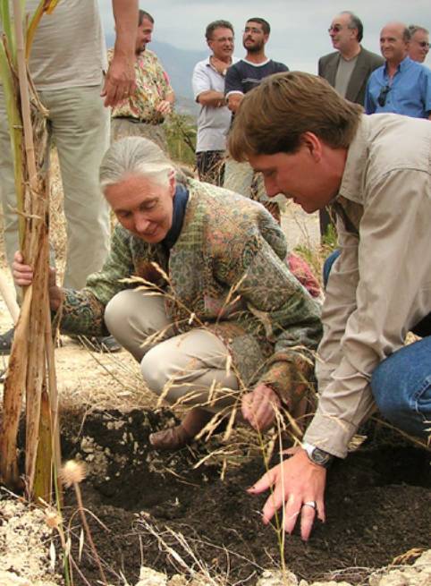 David van Gennep met Jane Goodall in Spanje, Primadomus.